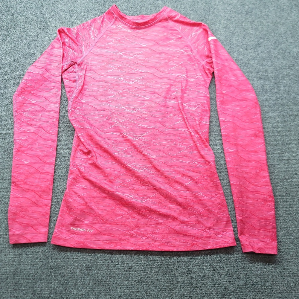 Nike Pro Combat Hyperwarm Pink Long Sleeve Base Layer Top 438581-689 Small